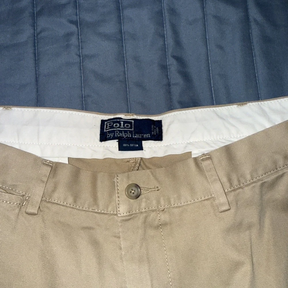 Polo Ralph Lauren Mens Classic Tan Khaki Chino Pants Cotton 38x34